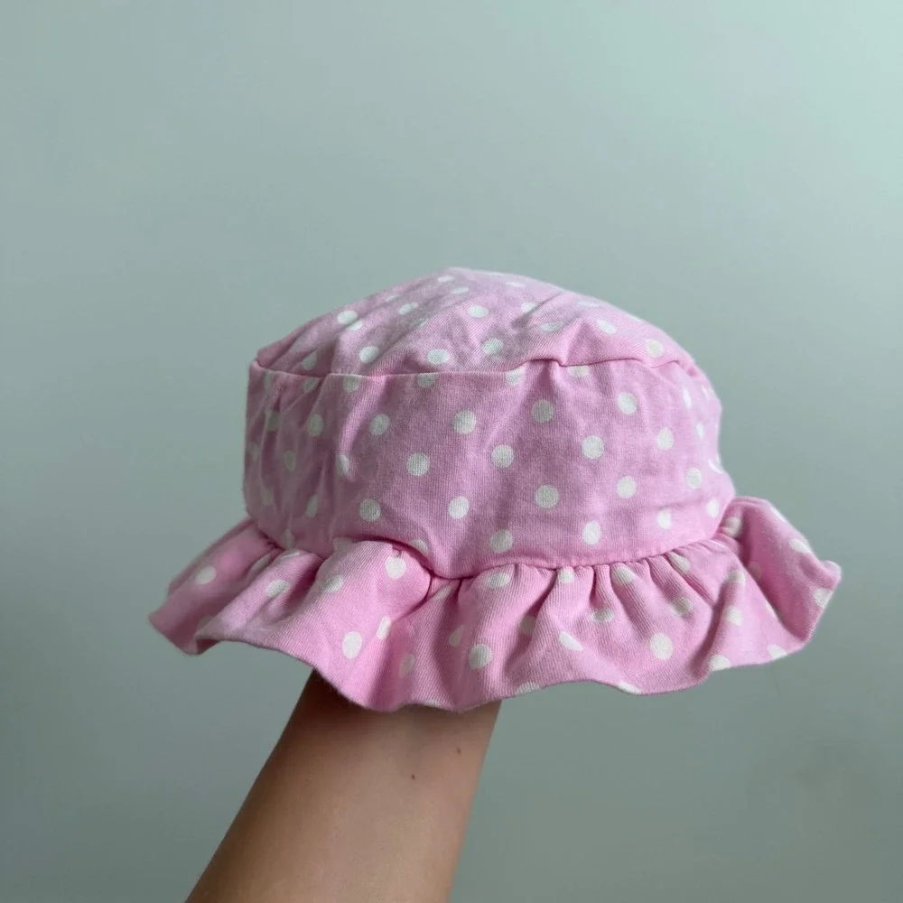 Matilda Jane Reversible Pink and Blue Print Ruffled Hat